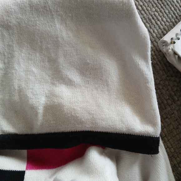 TERAZZO Cardigan L 3D Flowers Daisy Checked Knit Sweater Button Down FLAW - Picture 12 of 12